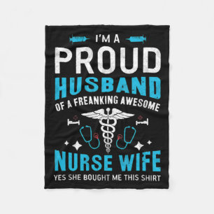 nurse wife gift fleece blanket