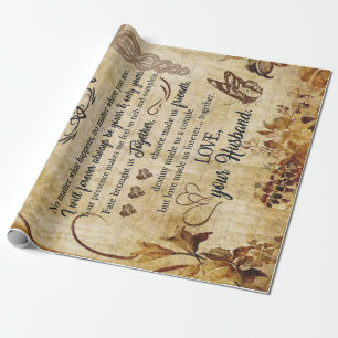 Nurse Wife Gifts Letter To My Beautiful Wife Wrapping Paper