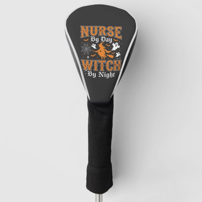 Nurse Witch Halloween Design (2) Golf Head Cover (Front)