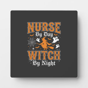 Nurse Witch Halloween Design (2) Plaque