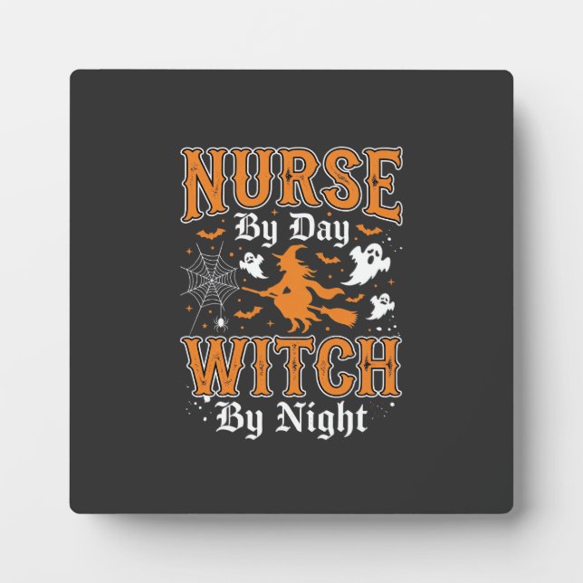 Nurse Witch Halloween Design (2) Plaque (Front)