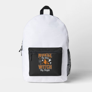 Nurse Witch Halloween Design (2) Printed Backpack