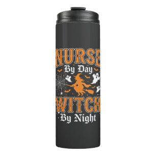 Nurse Witch Halloween Design (2) Thermal Tumbler