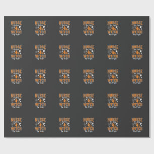 Nurse Witch Halloween Design (2) Wrapping Paper