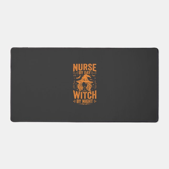 Nurse Witch Halloween Design Desk Mat (Front)