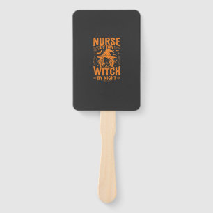 Nurse Witch Halloween Design Hand Fan