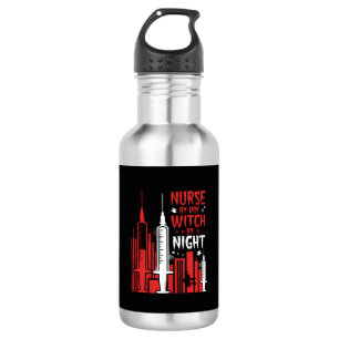 Nurse Witch Halloween Skyline Design_1 532 Ml Water Bottle