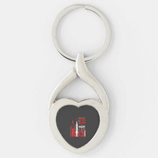 Nurse Witch Halloween Skyline Design_1 Key Ring