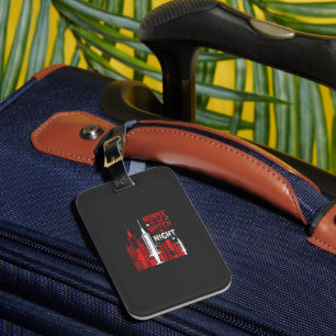 Nurse Witch Halloween Skyline Design_1 Luggage Tag