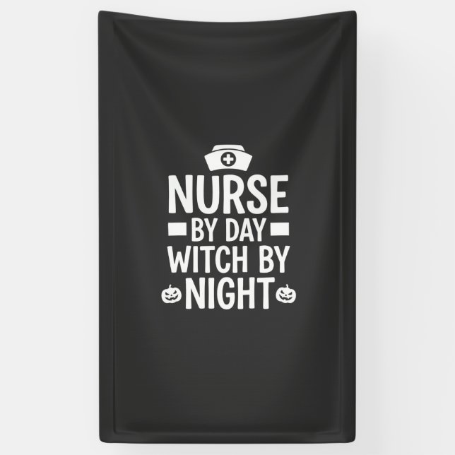 Nurse Witch Halloween Vector Design_1 Banner (Vertical)