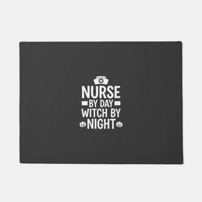 Nurse Witch Halloween Vector Design_1 Doormat (Front)