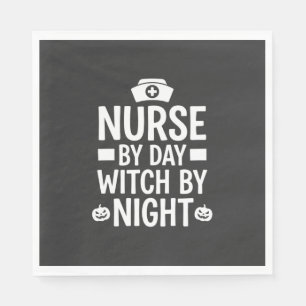 Nurse Witch Halloween Vector Design_1 Napkin