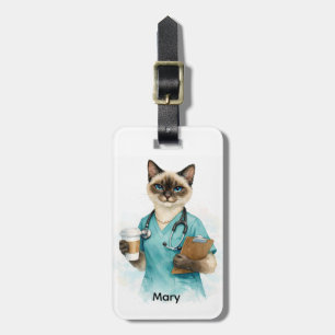 Nurse with a cup of Coffee Luggage Tag