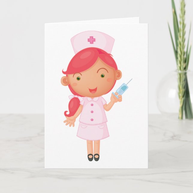 Nurse With A Needle Greeting Cards (Front)