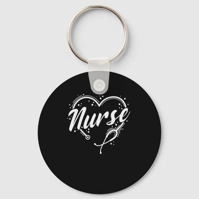 nurse with a stethoscope key ring (Front)