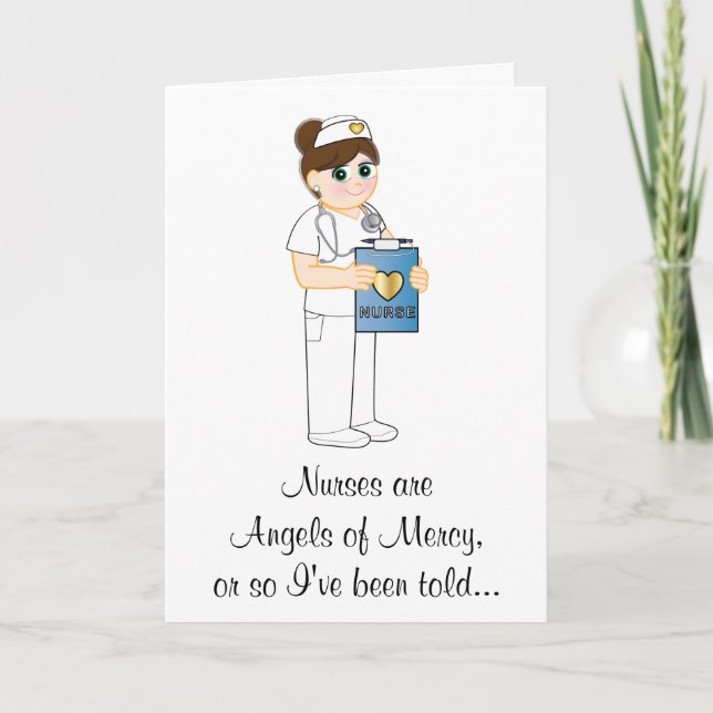 Nurse with Heart of Gold Thank You Card (Front)