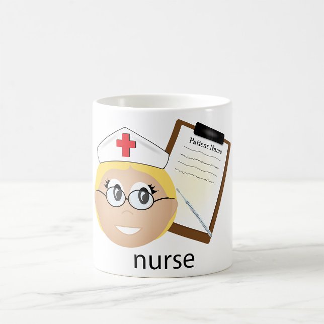 Nurse with Medical Clipboard and Thermometer Coffee Mug (Creator Uploaded)