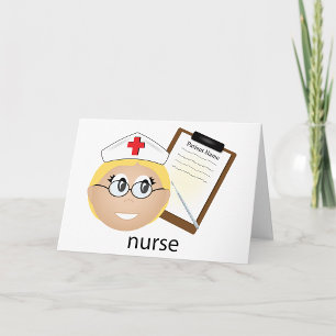 Nurse With Medical Records Card