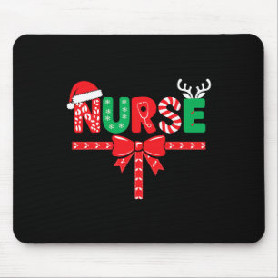 Nurse Xmas Rn Lpn Cna Women Christmas Mouse Pad