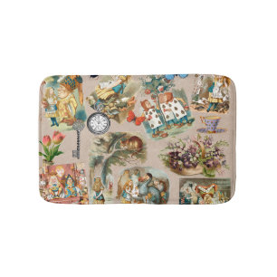 Nursery Alice Colourful 1800s Classic Wonderland Bath Mat
