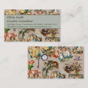Nursery Alice Colourful 1800s Classic Wonderland Business Card