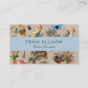 Nursery Alice Colourful 1800s Classic Wonderland Business Card