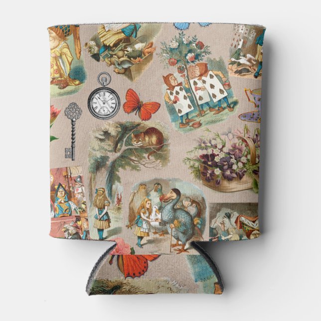  Nursery Alice Colourful 1800s Classic Wonderland  Can Cooler (Front)