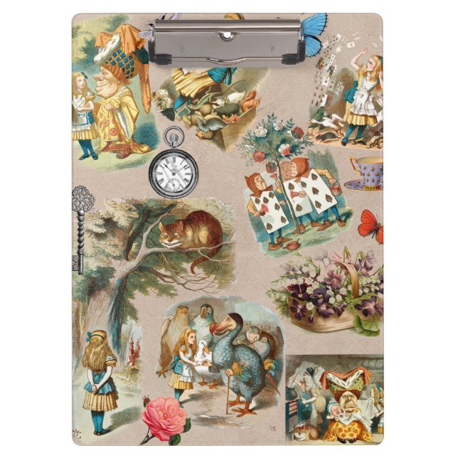  Nursery Alice Colourful 1800s Classic Wonderland  Clipboard (Front)