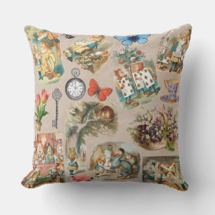 Nursery Alice Colourful 1800s Classic Wonderland  Cushion