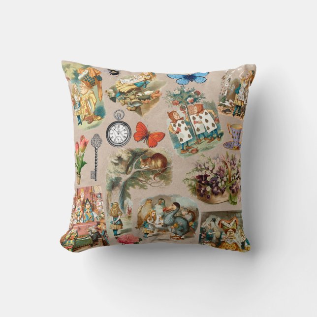  Nursery Alice Colourful 1800s Classic Wonderland  Cushion (Front)
