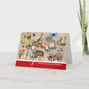  Nursery Alice Colourful 1800s Classic Wonderland  Holiday Card