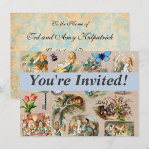  Nursery Alice Colourful 1800s Classic Wonderland  Invitation