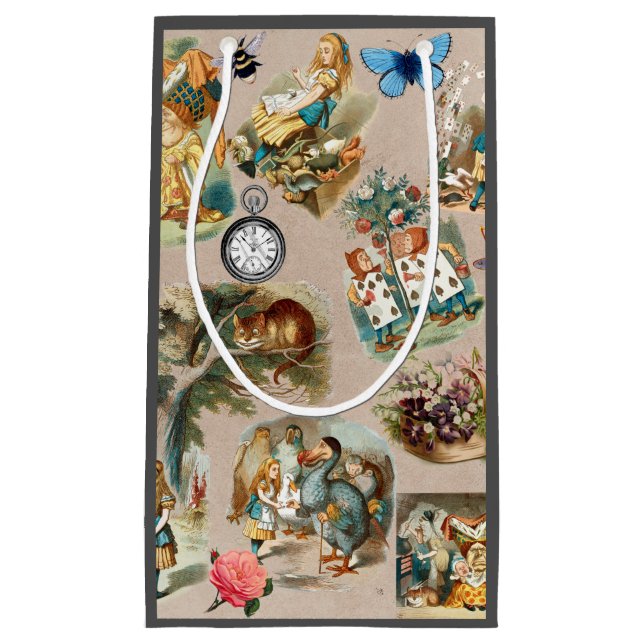  Nursery Alice Colourful 1800s Classic Wonderland  Small Gift Bag (Front)