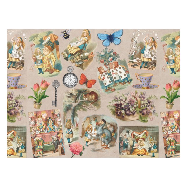  Nursery Alice Colourful 1800s Classic Wonderland  Tablecloth (Front (Horizontal))
