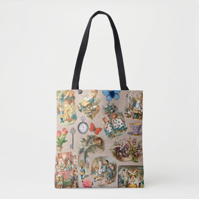  Nursery Alice Colourful 1800s Classic Wonderland  Tote Bag (Front)