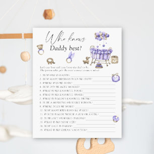 Nursery baby shower - Who knows daddy best game