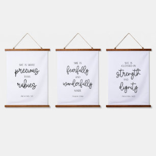 Nursery Bible Verse Hanging Tapestry Set