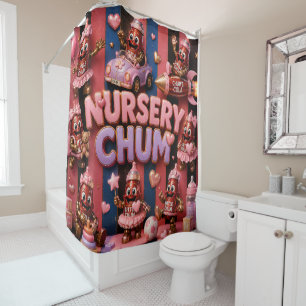 Nursery chums shower curtain/kids/children curtain