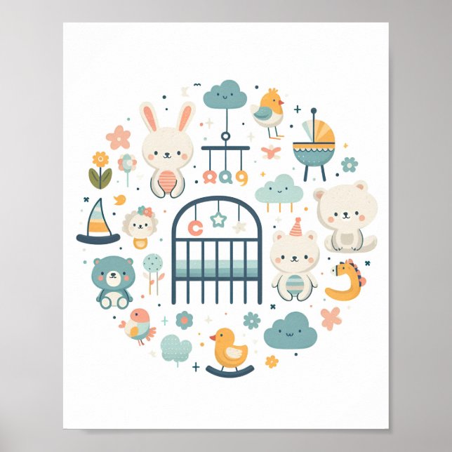 Nursery Circular Art Poster (Front)