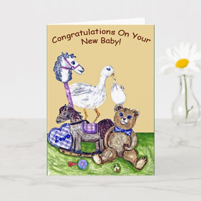 Nursery Congratulations On Your New Baby  Card (Small Plant)