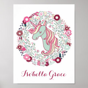 Nursery Decor Adorable Unicorn Art