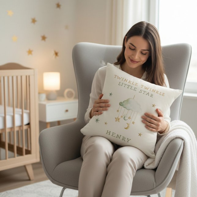 Nursery Decor Twinkle Little Star Celestial Theme  Cushion (Creator Uploaded)