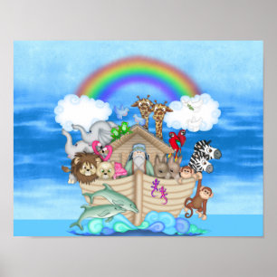 NURSERY DECORATION  Noahs Ark  RAINBOW MURAL