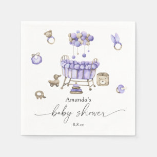 Nursery gender neutral Baby shower Napkin