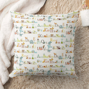 Nursery Indoor Pouf - Colourful Alphabet Cushion