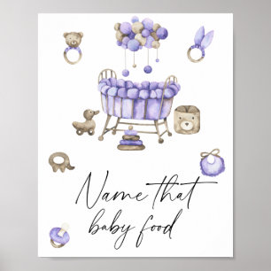 Nursery mobile - name that baby food poster