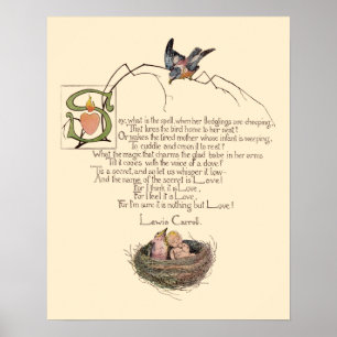 Nursery Poem by Lewis Carroll Poster