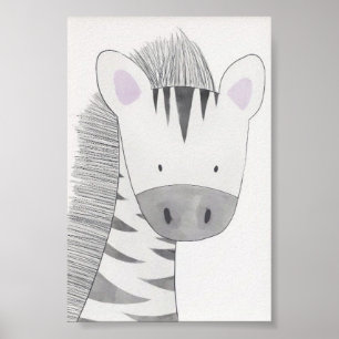 Nursery Poster - Zebra