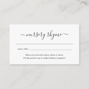 Nursery Rhyme Baby Shower Invitation Simple