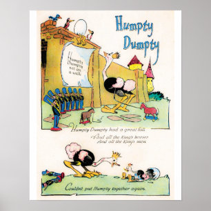 Nursery Rhyme "Humpty Dumpty" poster